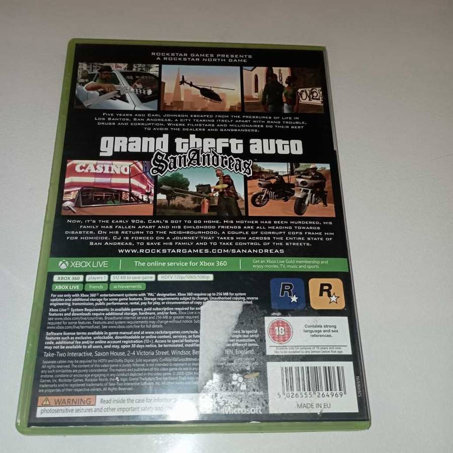 Grand Theft Auto: San Andreas [Xbox360]  **incl. Game Map in excellent condition**
